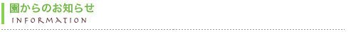 園からのお知らせ